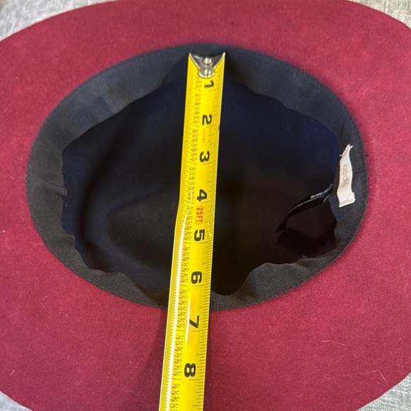 Ecote Black and Red Fedora Hat with Two-Tone Design - Picture 7 of 7